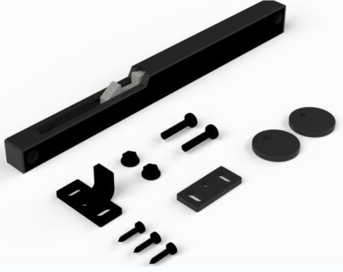 Black Barn Style Door System Soft Close Kit